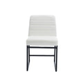 Upholstered Leather Dining Chairs Set Of 2 With Metal Legs, Mid Century Modern Leisure Chairs For Kitchen Living Room Dining Room Bistro Coffee Shop,Cream Cream Dining Room Foam Dry Clean Modern Dining Chairs Foam Pu Leather