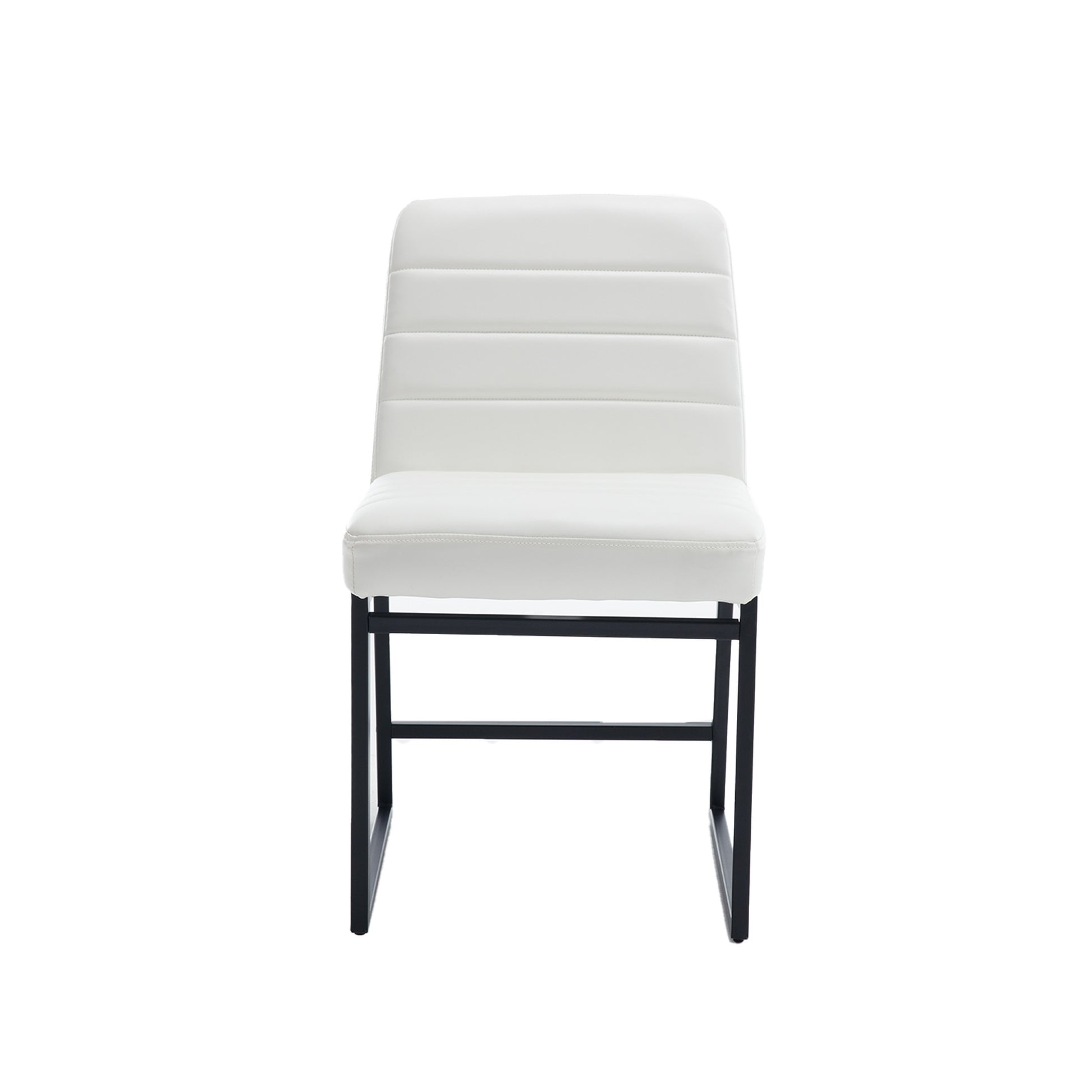 Upholstered Leather Dining Chairs Set Of 2 With Metal Legs, Mid Century Modern Leisure Chairs For Kitchen Living Room Dining Room Bistro Coffee Shop,Cream Cream Dining Room Foam Dry Clean Modern Dining Chairs Foam Pu Leather