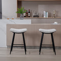 Bar Stools Set Of 2 Armless Counter Low Bar Stools Without Back Modern Linen Fabric Breakfast Stools With Metal Leg And Footrest,Beige Gray Pale Blue Beige Kitchen Foam Dry Clean Modern Bar Stools Foam Linen