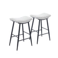 Bar Stools Set Of 2 Armless Counter Low Bar Stools Without Back Modern Linen Fabric Breakfast Stools With Metal Leg And Footrest,Beige Gray Pale Blue Beige Kitchen Foam Dry Clean Modern Bar Stools Foam Linen