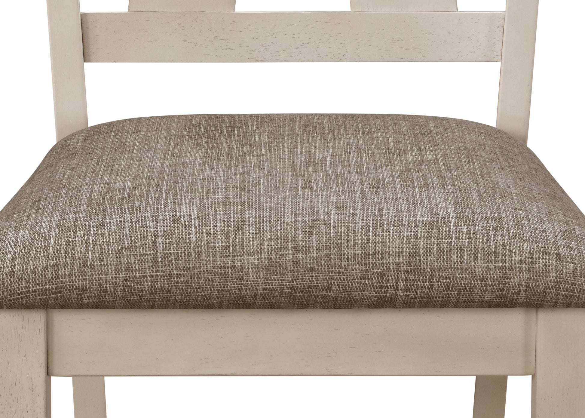 6Pc Cottage Style Extendable Dining Table Set Chalk Gray Tow Tone Finish Upholstered Chair Bench Dining Room Wooden Furniture Two Self Storing Refectory Leaves Solid Wood Wood Wood Cream Seats 6 Wood Dining Room Transitional Rectangular Dining Table With