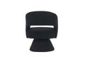 Swivel Accent Chair Armchair, Round Barrel Chair In Fabric For Living Room Bedroom,Black Teddy Black Foam Faux Fur