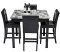 Nordic Square Dining Table And Chair Black Foam Mdf