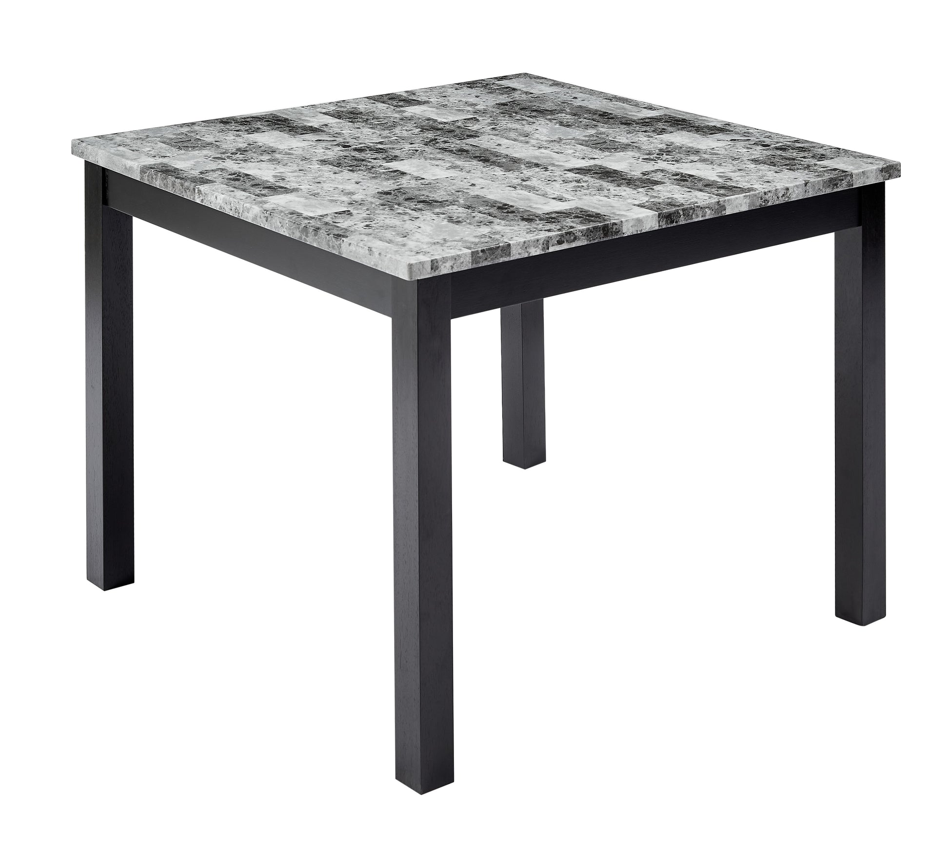 Nordic Square Dining Table And Chair Black Foam Mdf