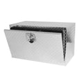 30 Inch Aluminum Stripes Plated Tool Box Pick Up Truck Bed Rv Trailer Toolbox Waterproof Square Storage Organizer With Lock And Ke 30