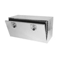 36 Inch Heavy Duty Black Aluminum Tread Tool Box Truck Trailer Underbody Storage Locks With T Handle Latch Key 36