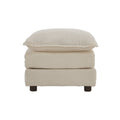 Chenille Fabric Ottomans Footrest To Combine With 2 Seater Sofa, 3 Seater Sofa And 4 Seater Sofa, Beige Beige Chenille
