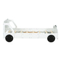 Twin Size Car Shaped Platform Bed With Wheels,White White Plywood