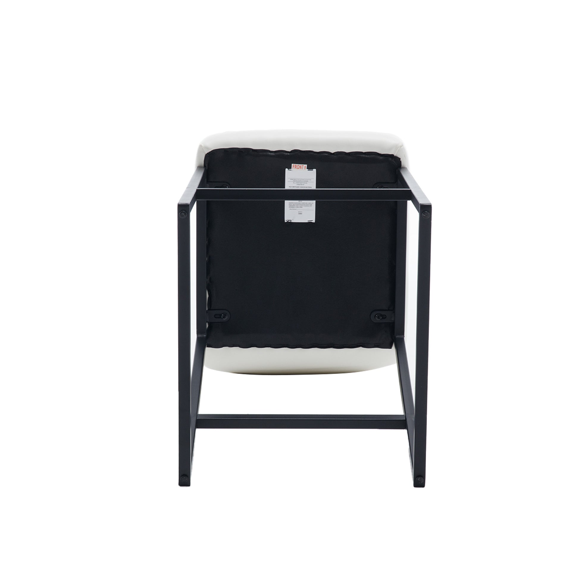 Low Bar Stools Set Of 2 Bar Chairs For Living Room Party Room Kitchen,Upholstered Pu Kitchen Breakfast Bar Stools With Footrest,Cream Cream Kitchen Foam Dry Clean Modern Bar Stools Foam Pu Leather