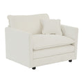 2 Seater Loveseat And Chair Set, 2 Piece Sofa & Chair Set, Loveseat And Accent Chair2 Piece Upholstered Chenille Sofa Living Room Couch Furniture 1 2 Seat ,White Chenille White Chenille 3 Seat