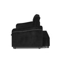 Loveseats Sofa Bed With Pull Out Bed,Adjsutable Back And Two Arm Pocket,Typec And Usb Charging With Copper Nail,Black 47