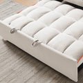 1 Versatile Foldable Sofa Bed In 3 Lengths, Modern Sofa Sofa Sofa Velvet Pull Out Bed, Adjustable Back And With Usb Port And Ashtray And Swivel Phone Stand Beige Beige Eucalyptus Solid Wood Mdf Resin