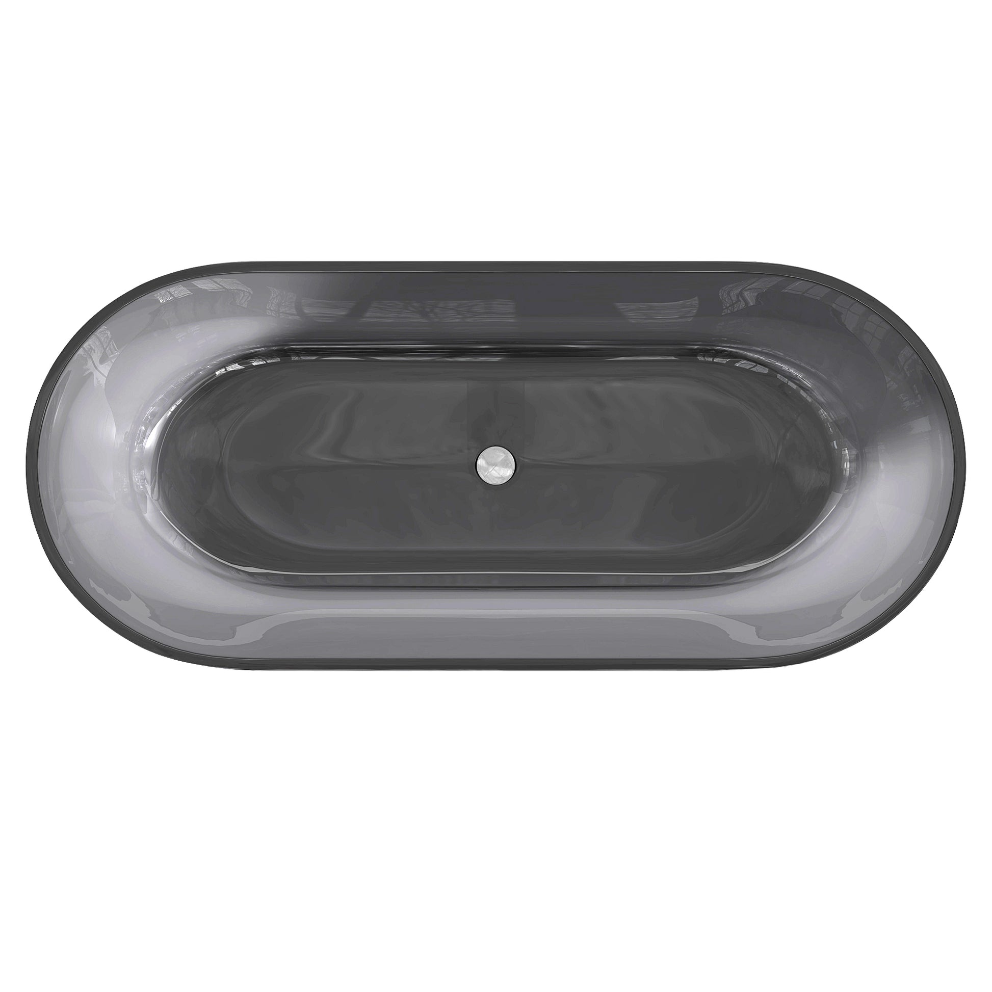 69 Inch Transparent Grey Solid Surface Bathtub For Bathroom Grey Oval Bathroom Oil Rubbed 61 69 In Soaking Center Solid Surface