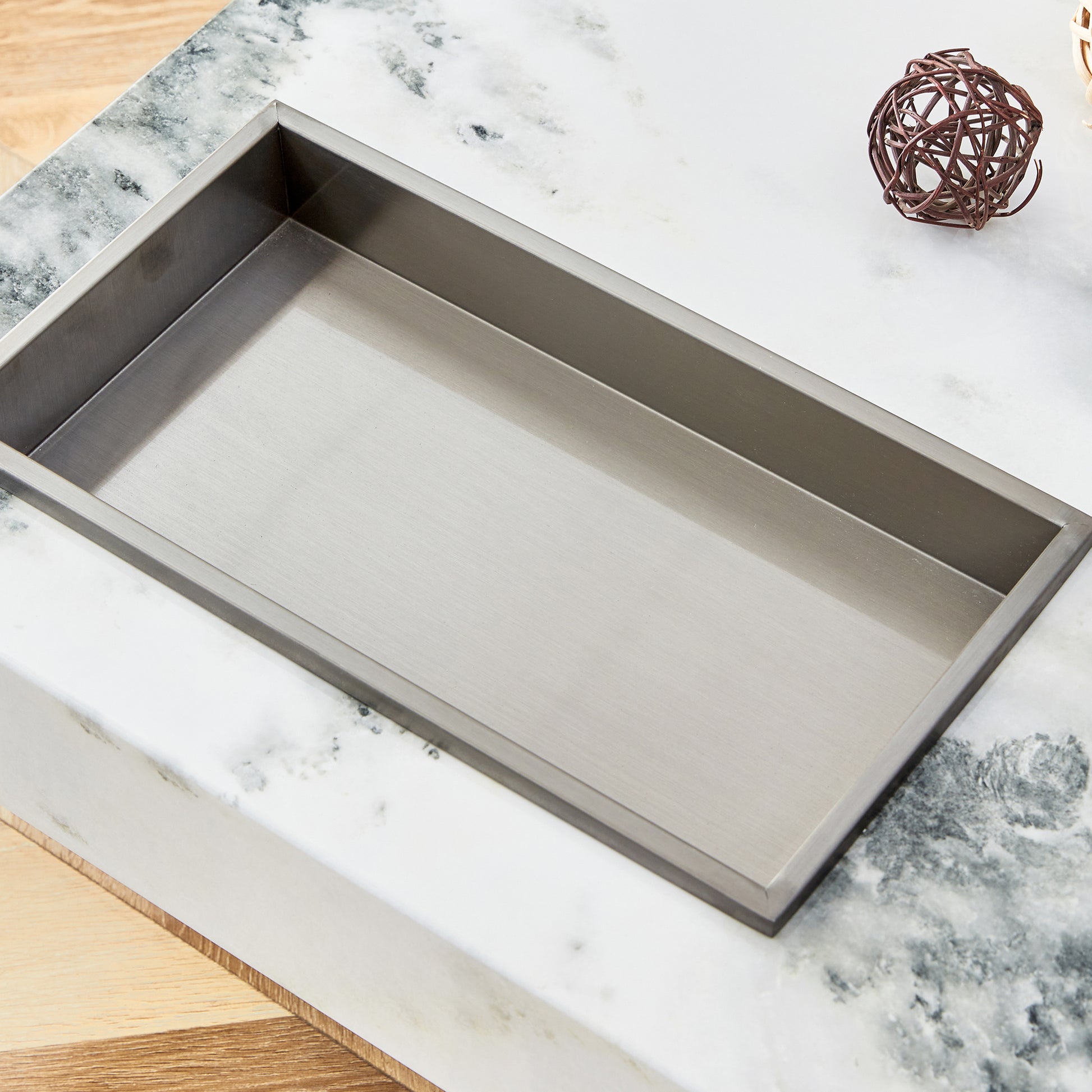 A Modern And Practical Coffee Table, Black And White In Imitation Marble Pattern, Made Of Mdf Material. The Fusion Of Elegance And Natural Fashion 31.4"* 31.4"* 12 " White Mdf