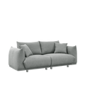 78.8'' Modern Couch For Living Room Sofa,Solid Wood Frame And Stable Metal Legs, 2 Pillows, Sofa Furniture For Apartment Grey Polyester Wood Primary Living Space Foam Fabric 2 Seat