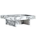 A Modern And Practical Coffee Table, Black And White In Imitation Marble Pattern, Made Of Mdf Material. The Fusion Of Elegance And Natural Fashion 31.4