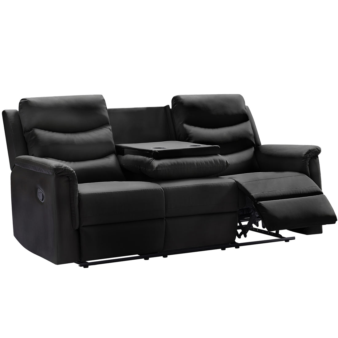 Motion Sofa 3 2 Black Pu K2553S00004 W223S00579 Black Pu 5 Seat