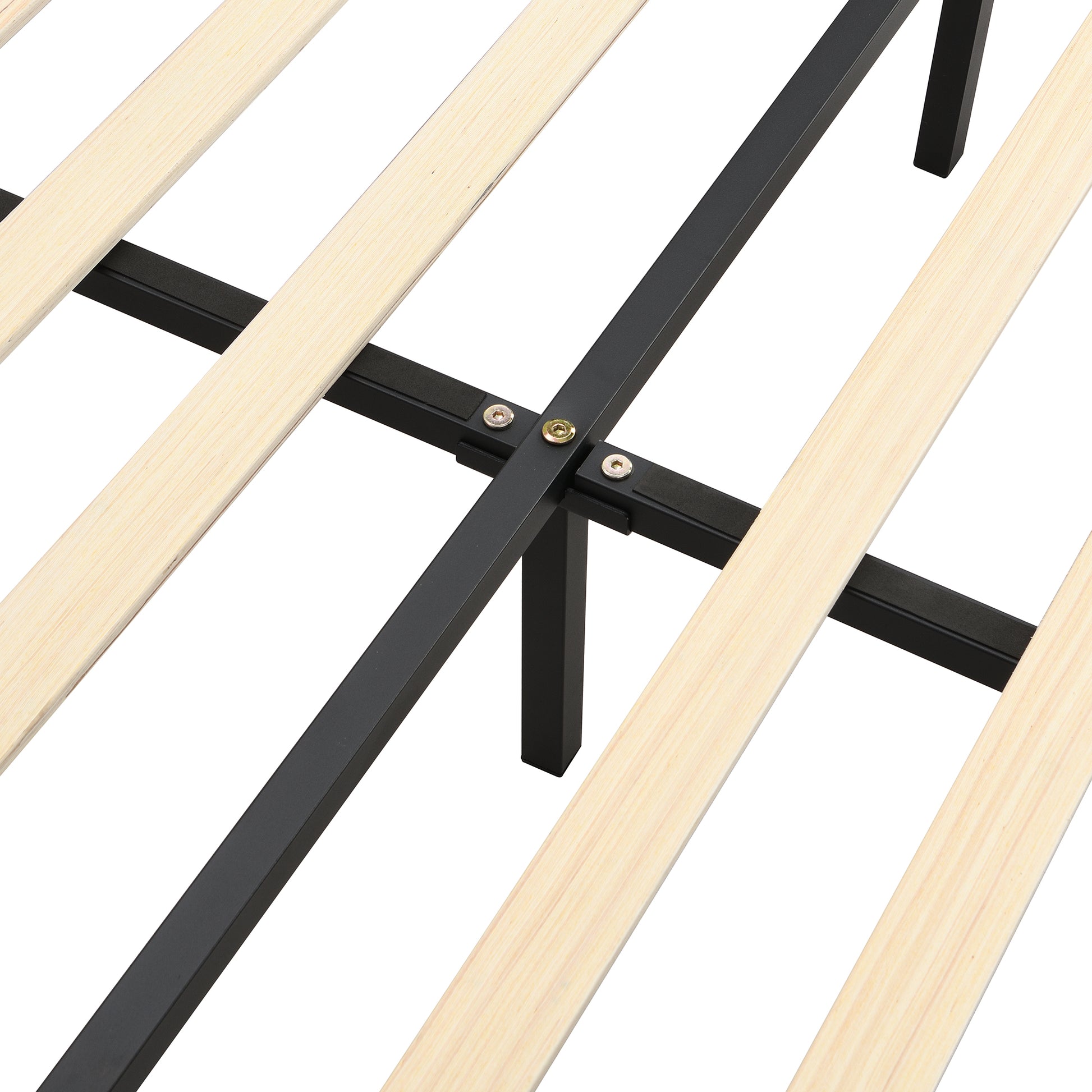 Queen Size Floating Bed Frame With Led Lights And Usb Charging,Modern Upholstered Platform Led Bed Frame,Black Black Pu