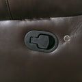 Home Theater Seating Manual Recliner Loveseat With Hide Away Storage, Cup Holders And Led Light Strip For Living Room, Brown Brown Foam Faux Leather
