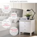 Hammond G5490 N 3 Drawer Nightstandwhite White Particle Board