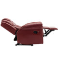 3 Pieces Recliner Sofa Sets Home Theater Seating Manual Recliner Chair With Center Console And Led Light Strip For Living Room, Wine Red Wine Red Foam Faux Leather