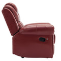 3 Pieces Recliner Sofa Sets Home Theater Seating Manual Recliner Chair With Center Console And Led Light Strip For Living Room, Wine Red Wine Red Foam Faux Leather
