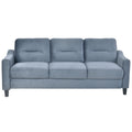 Couch Comfortable Sectional Couches And Sofas For Living Room Bedroom Office Small Space Gray Velvet 3 Seat