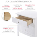Hammond G5490 N 3 Drawer Nightstandwhite White Particle Board