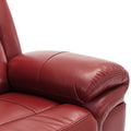 3 Pieces Recliner Sofa Sets Home Theater Seating Manual Recliner Chair With Center Console And Led Light Strip For Living Room, Wine Red Wine Red Foam Faux Leather