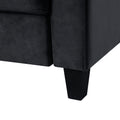 Couch Comfortable Sectional Couches Set 1 2 3 Black Velvet Wood Primary Living Space Soft Tufted Back Medium Duty Art Deco Oak Square Arms Memory Foam Velvet 6 Seat