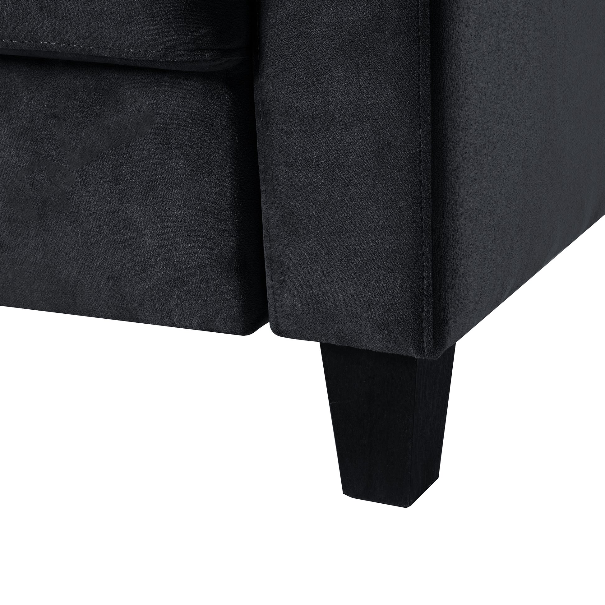 Couch Comfortable Sectional Couches And Sofas For Living Room Bedroom Office Small Space Black Velvet 2 Seat