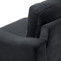 Couch Comfortable Sectional Couches Set 1 2 3 Black Velvet Wood Primary Living Space Soft Tufted Back Medium Duty Art Deco Oak Square Arms Memory Foam Velvet 6 Seat