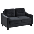 Couch Comfortable Sectional Couches And Sofas For Living Room Bedroom Office Small Space Black Velvet 2 Seat