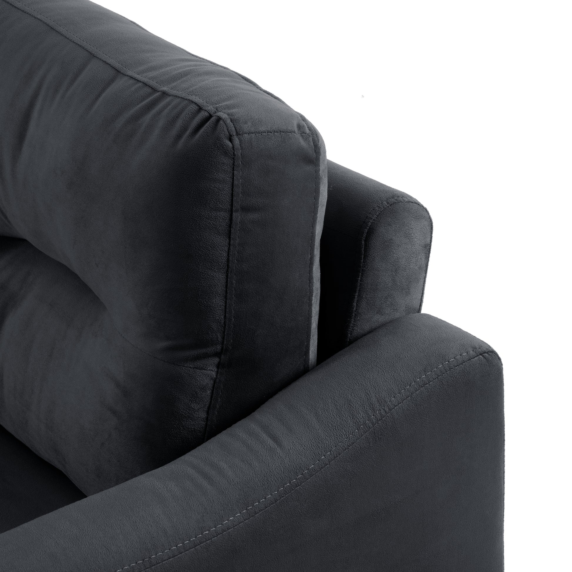 Couch Comfortable Sectional Couches And Sofas For Living Room Bedroom Office Small Space Black Velvet 2 Seat