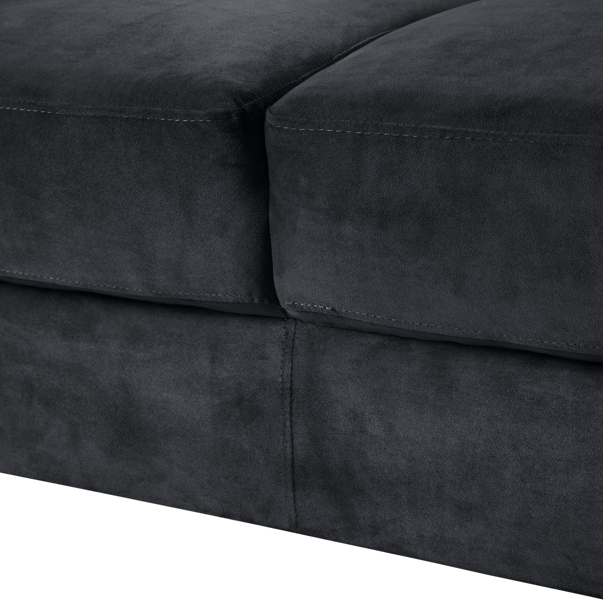 Couch Comfortable Sectional Couches And Sofas For Living Room Bedroom Office Small Space Black Velvet 1 Seat