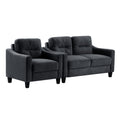 Couch Comfortable Sectional Couches And Sofas For Living Room Bedroom Office Small Space Black Velvet 2 Seat