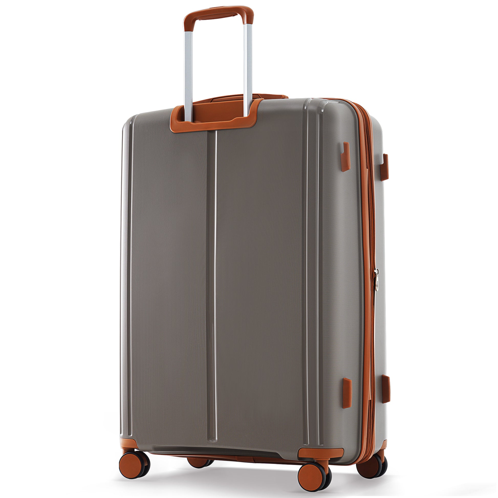 Luggage Sets 3 Piece Suitcase Set 20 24 28 With Usb Port,Carry On Luggage Airline Approved,Pp Lightweight Suitcase With Spinner Wheels, Brown Brown Polypropylene