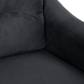 Couch Comfortable Sectional Couches Set 1 2 3 Black Velvet Wood Primary Living Space Soft Tufted Back Medium Duty Art Deco Oak Square Arms Memory Foam Velvet 6 Seat