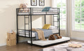Metal Bunk Bed With Trundle Black Black Metal