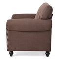 1 Seater Sofa. Brown Foam Fabric