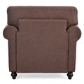 1 Seater Sofa. Brown Foam Fabric