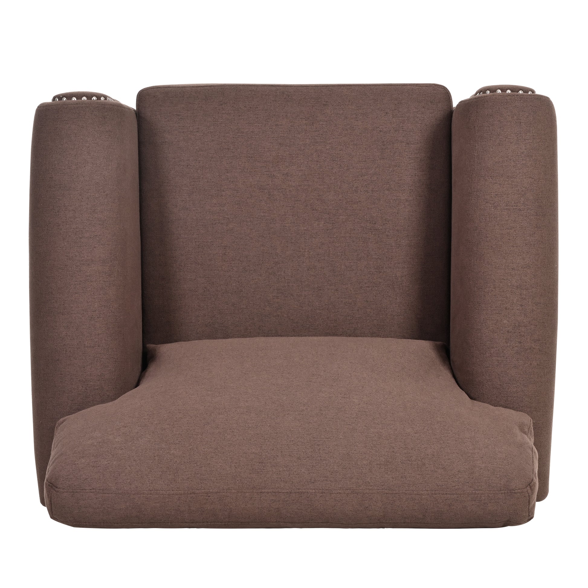 1 Seater Sofa. Brown Foam Fabric