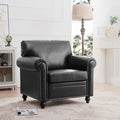 1 Seater Sofa. Black Pu Foam Fabric