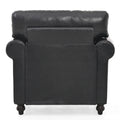 1 Seater Sofa. Black Pu Foam Fabric