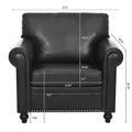 1 Seater Sofa. Black Pu Foam Fabric