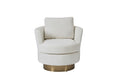 Velvet Swivel Barrel Chair, Swivel Accent Chairs Armchair For Living Room, Reading Chairs For Bedroom Comfy, Round Barrel Chairs With Gold Stainless Steel Base Beige Beige Primary Living Space Modern Velvet