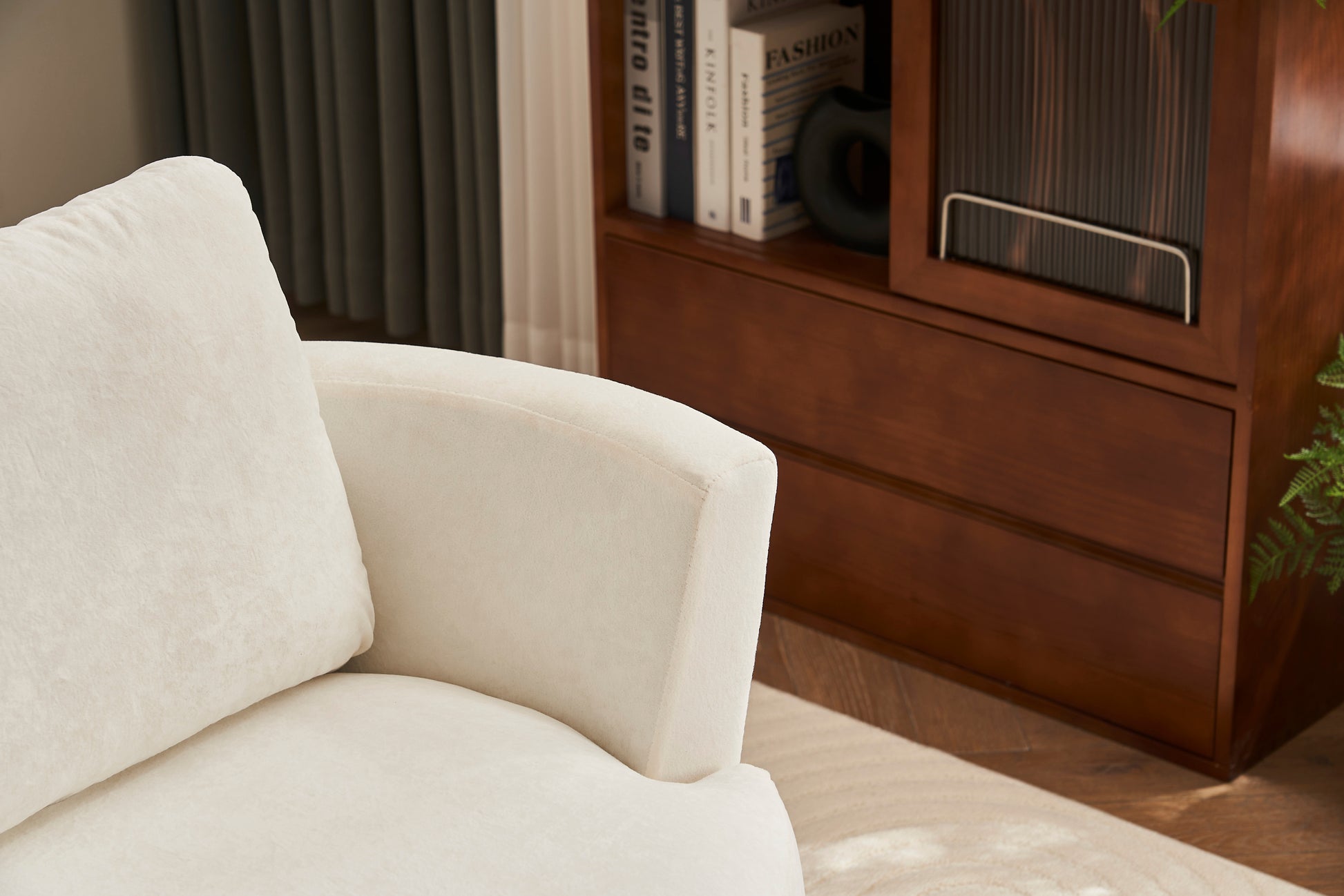 Velvet Swivel Barrel Chair, Swivel Accent Chairs Armchair For Living Room, Reading Chairs For Bedroom Comfy, Round Barrel Chairs With Gold Stainless Steel Base Beige Beige Primary Living Space Modern Velvet