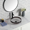 Diamond Shape Bathroom Crystal Glass Vessel Sink, Bathroom Countertop Basin Transparent Gradient Black Grey Grey White Modern Glass