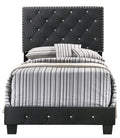 Chic Black Twin Bed For Every Space Black Foam Velvet