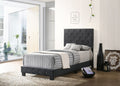 Chic Black Twin Bed For Every Space Black Foam Velvet